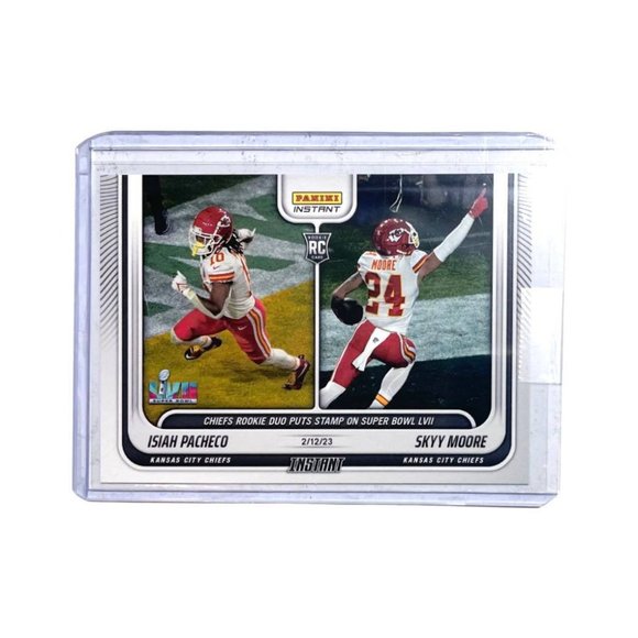 2022 Panini Instant Isiah Pacheco/Skyy Moore SUPER BOWL LVII KC #275 RC 1/1084 - Picture 12 of 13